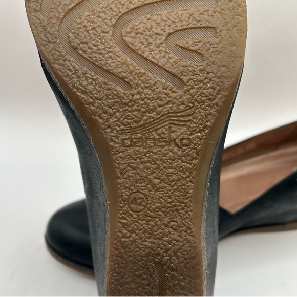 Dansko Liliana Black Nubuck Leather  Slip On Wedge Size EU 42 / US 11.5-12 - Picture 9 of 10